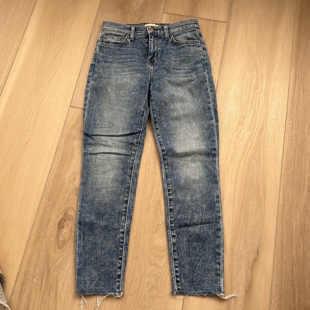 L’Agence Cropped Acid Wash Jean